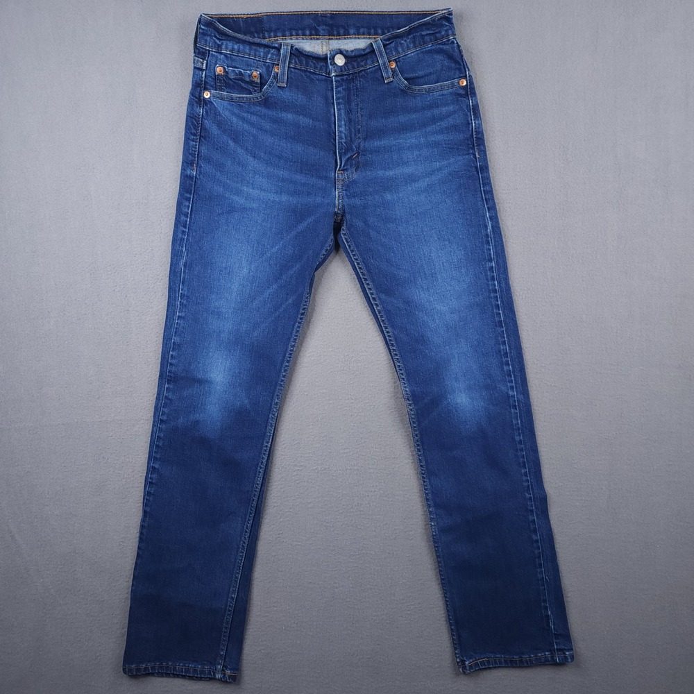 Levis 513 Slim Straight Leg Jeans Mens 30x32 Blue Denim Waterless Stretch Pants